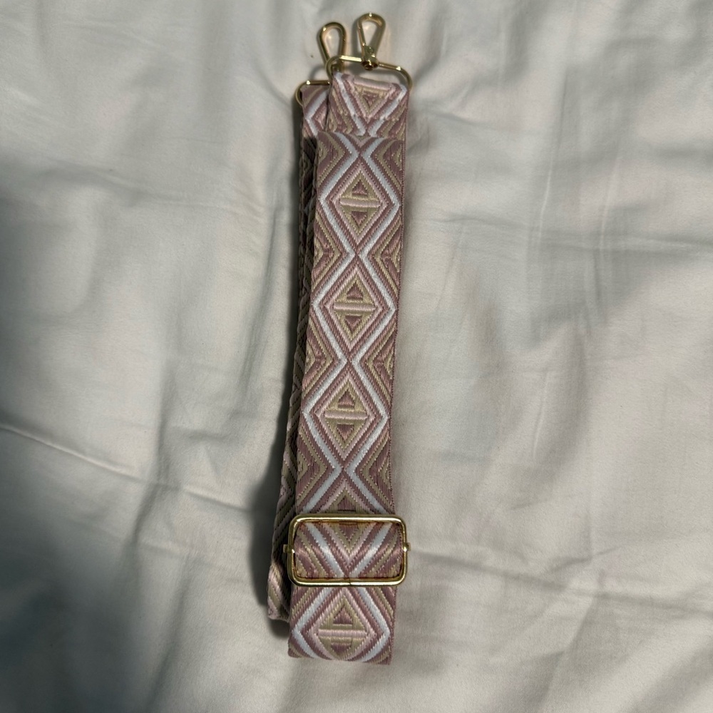 Bag Strap guitar Geometric Patterned Strap with Gold tone Hardware!
